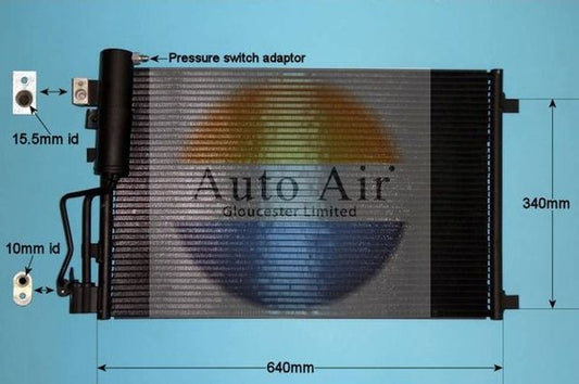 Auto Air 16-1434 A/C Condenser Air Conditioning Fits Nissan Qashqai/Qashqai+2