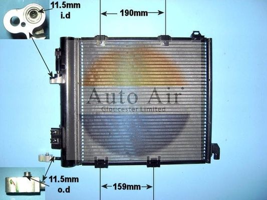 AUTO AIR 16-1236 Air Conditioning Condenser Fits Vauxhall Astra Astravan Zafira