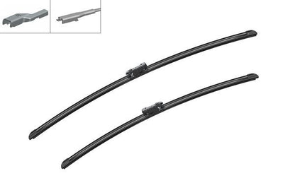 2 x BOSCH AEROTWIN A718S Flat Wiper Blades (Pair) Fits Citroen DS Ford Opel Vaux