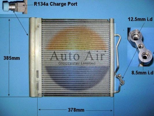 AUTO AIR 16-1303A Air Conditioning Condenser Fits Smart Cabrio City-Coupe