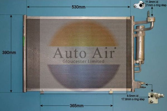 Auto Air 16-6517 A/C Air Con Condenser Air Conditioning Fits Ford Fiesta