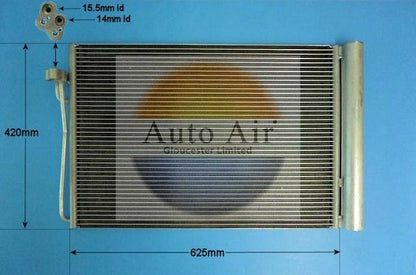 Auto Air 16-9637 A/C Air Con Condenser Air Conditioning Fits Alpina BMW