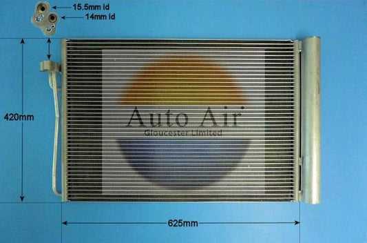 Auto Air 16-9637 A/C Air Con Condenser Air Conditioning Fits Alpina BMW