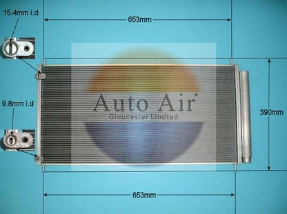Auto Air 16-0051 A/C Condenser Air Conditioning Fits Toyota Auris Avensis Verso