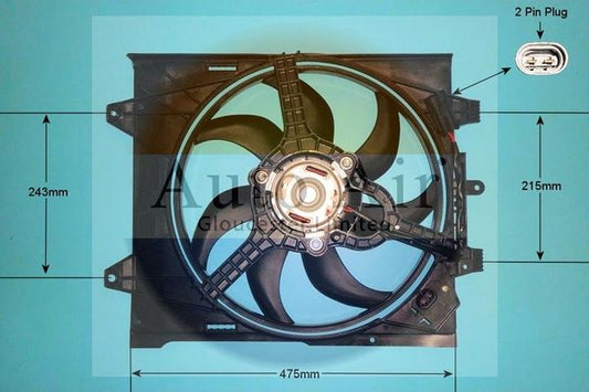 AUTO AIR 05-1339 Radiator Fan Electric Motor Centre Cooling System For Fiat Ford